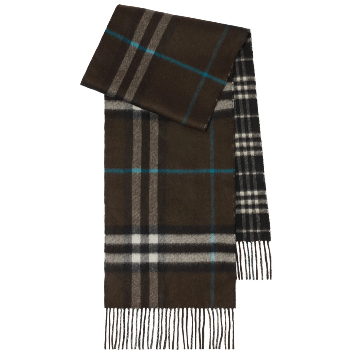 reversible checked scarf