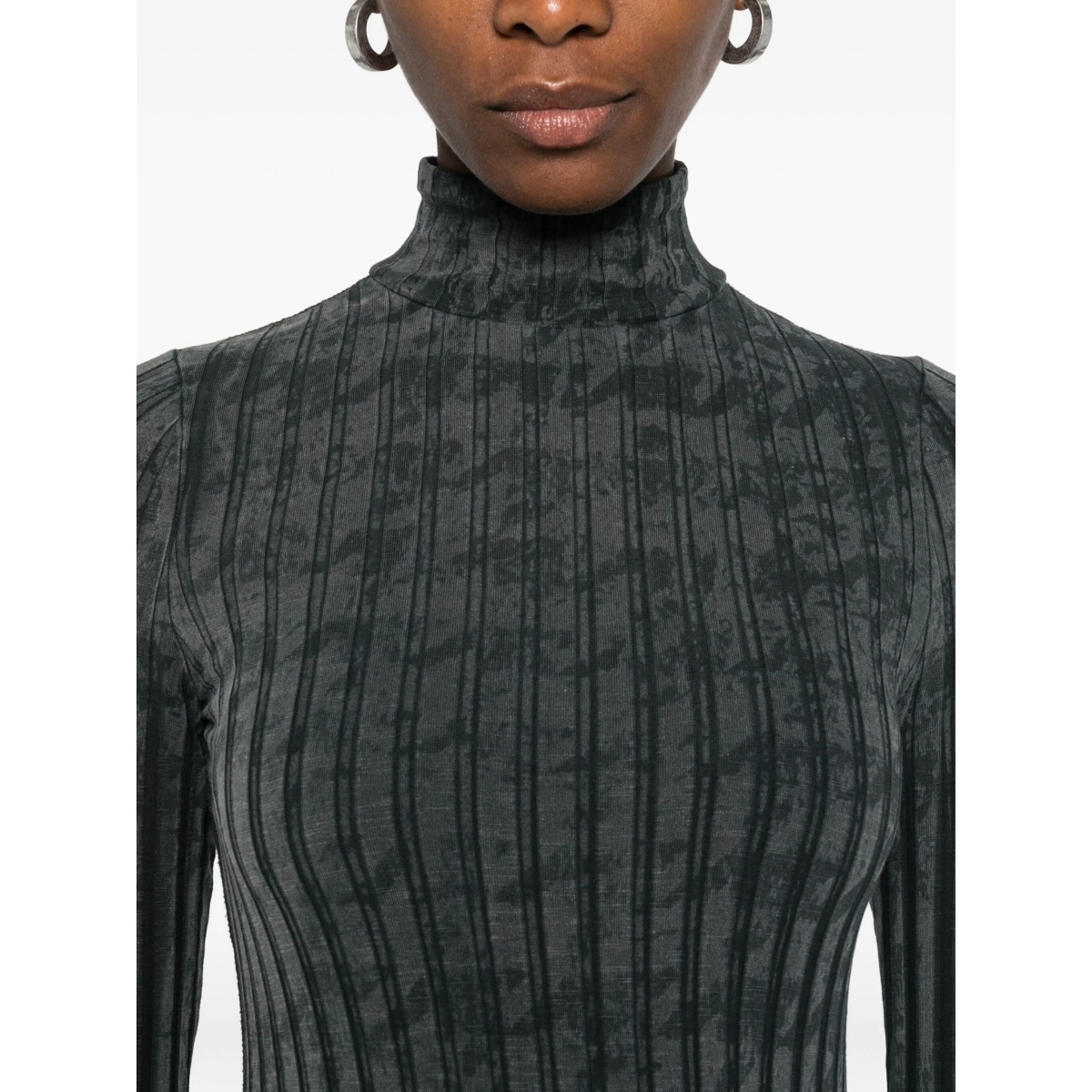 ribbed high-neck top - Img 5