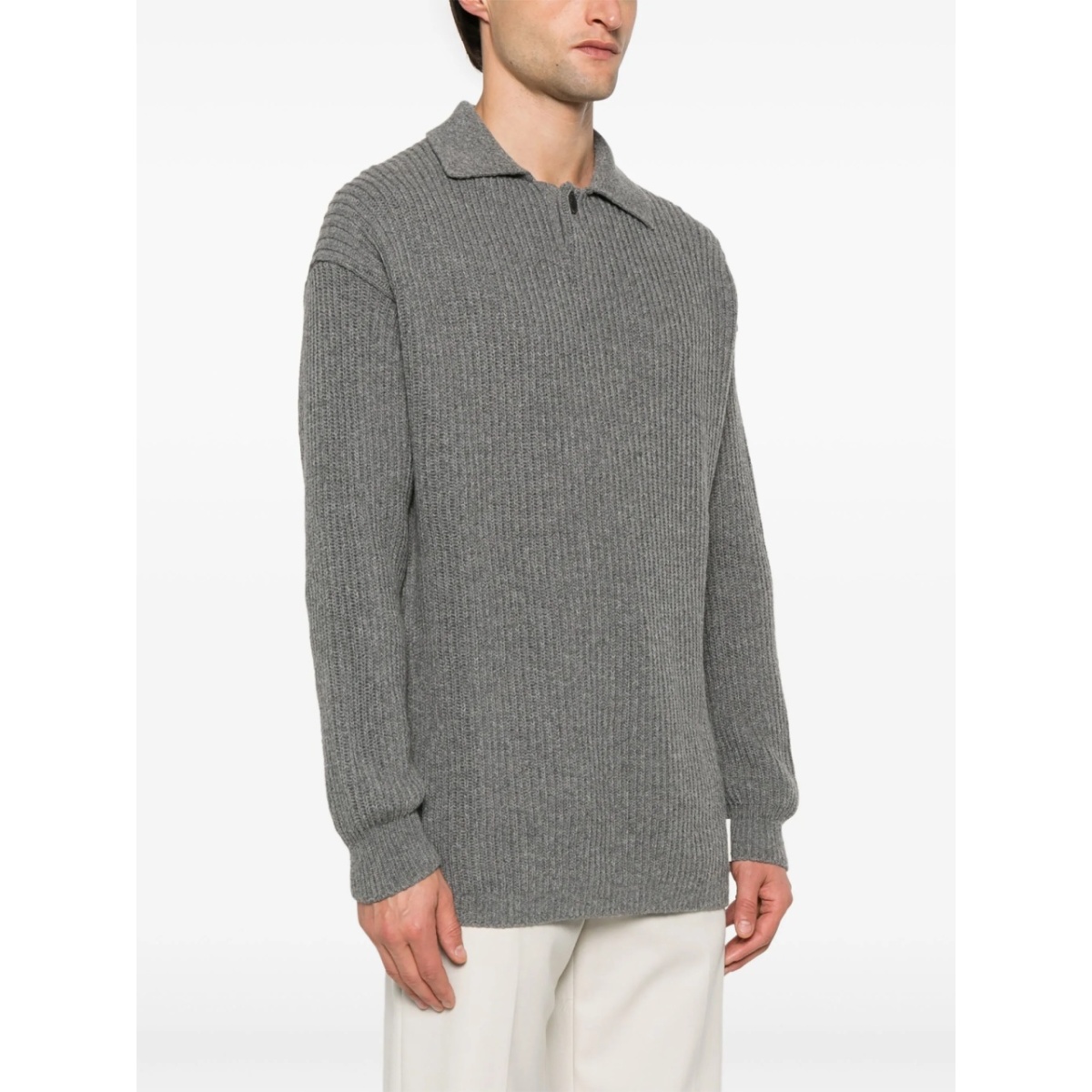 ribbed-knit polo shirt - Img 3