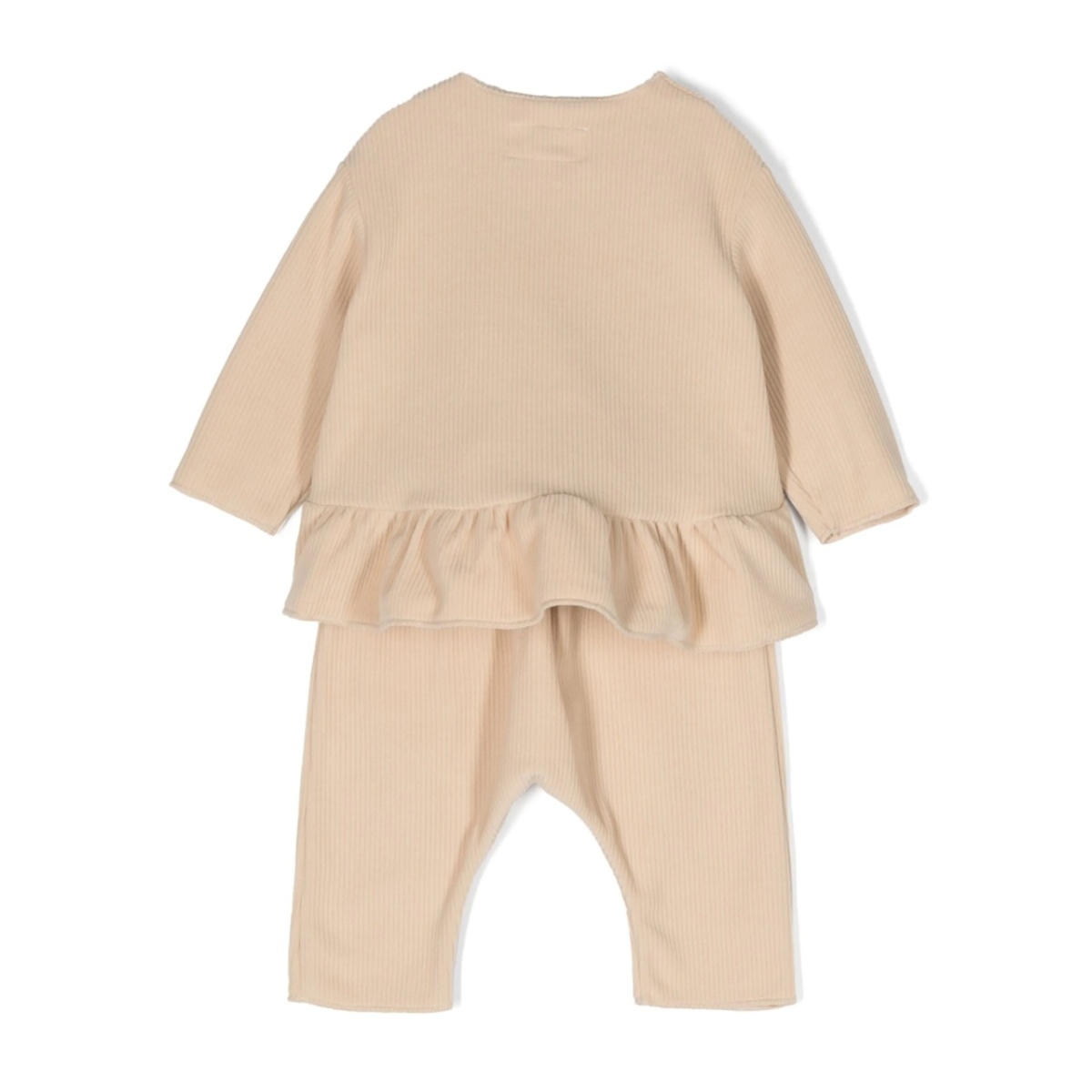 ribbed-knit ruffle-hem trousers set - Img 2