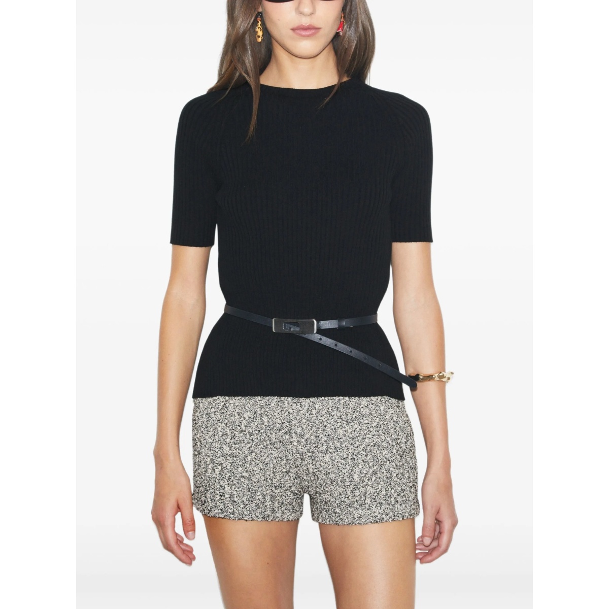 ribbed tie-back pullover - Img 4
