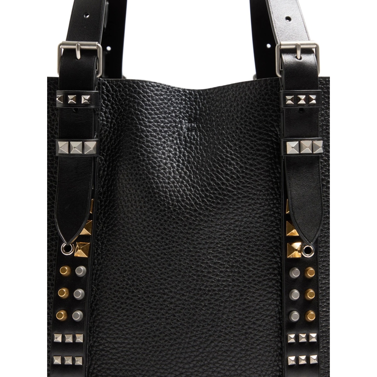Rockstud grained tote bag - Img 4