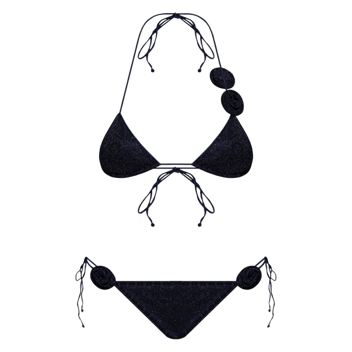 rose-appliqué bikini