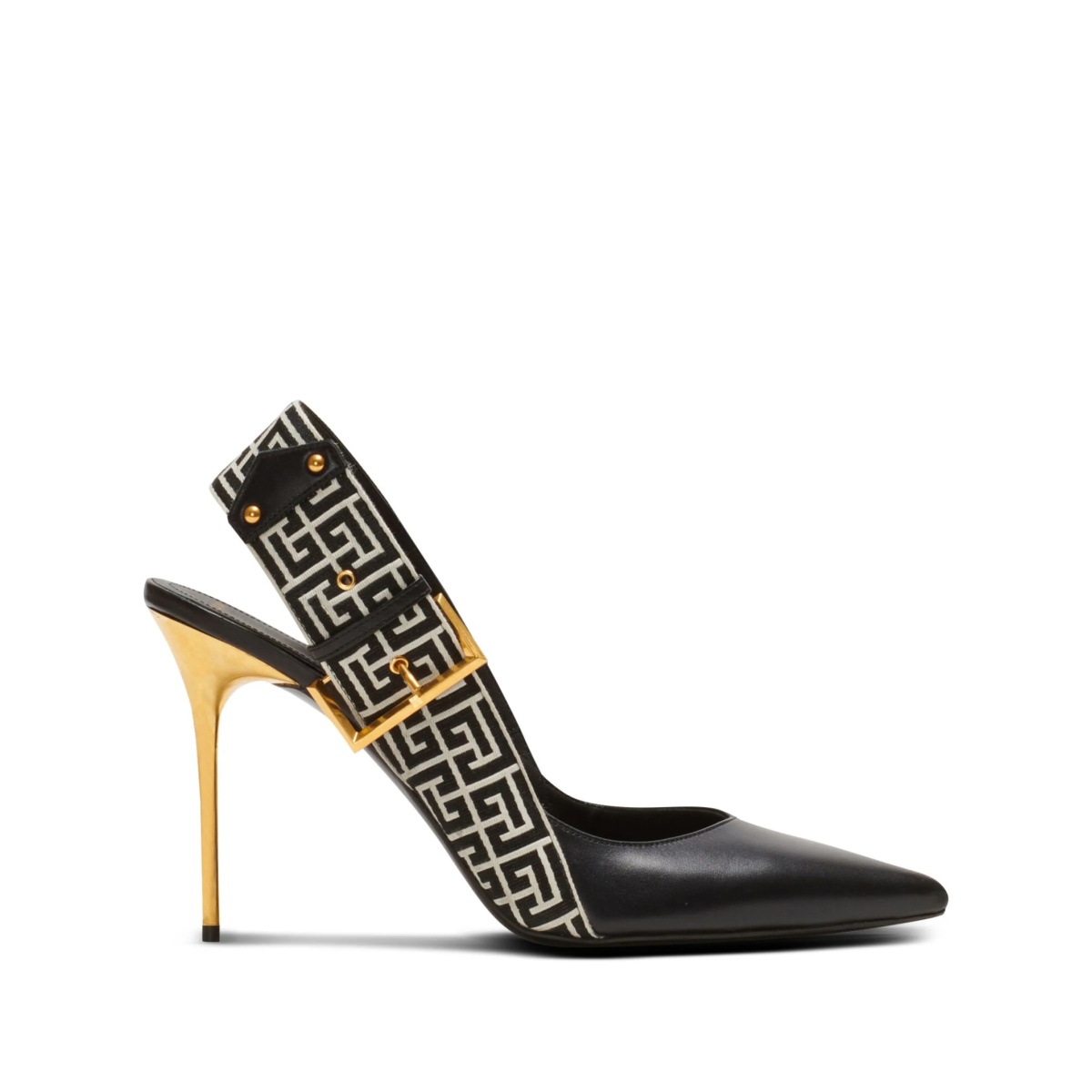 Ruby monogram slingback pumps