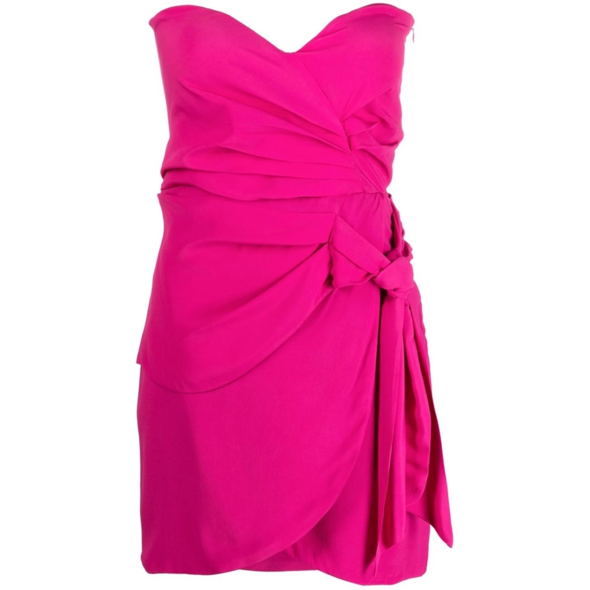ruched knotted minidress