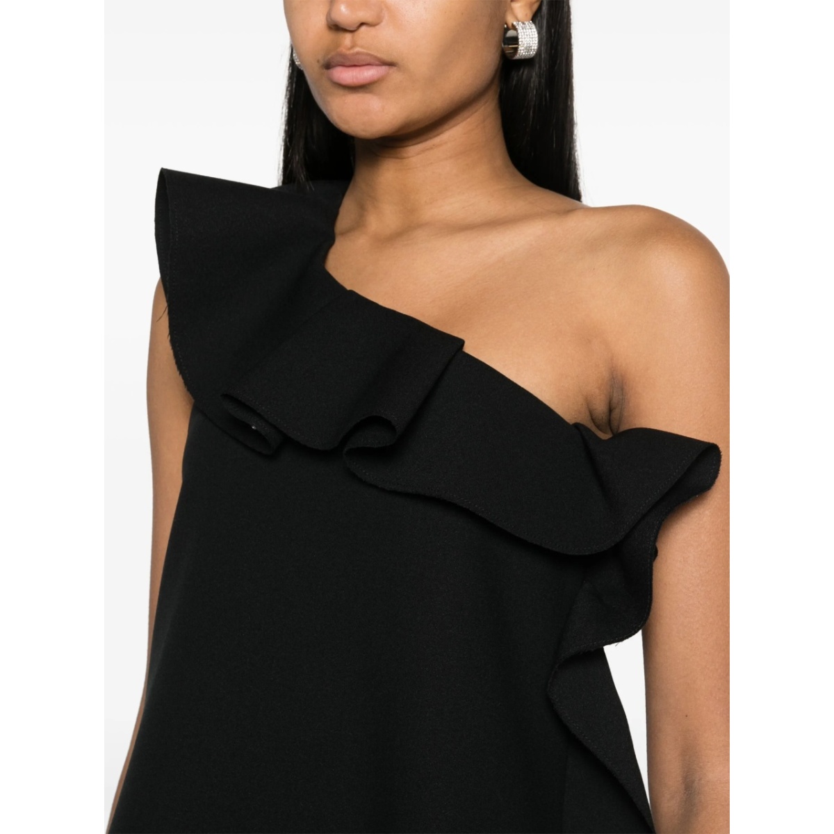ruffle-trim asymmetric minidress - Img 5