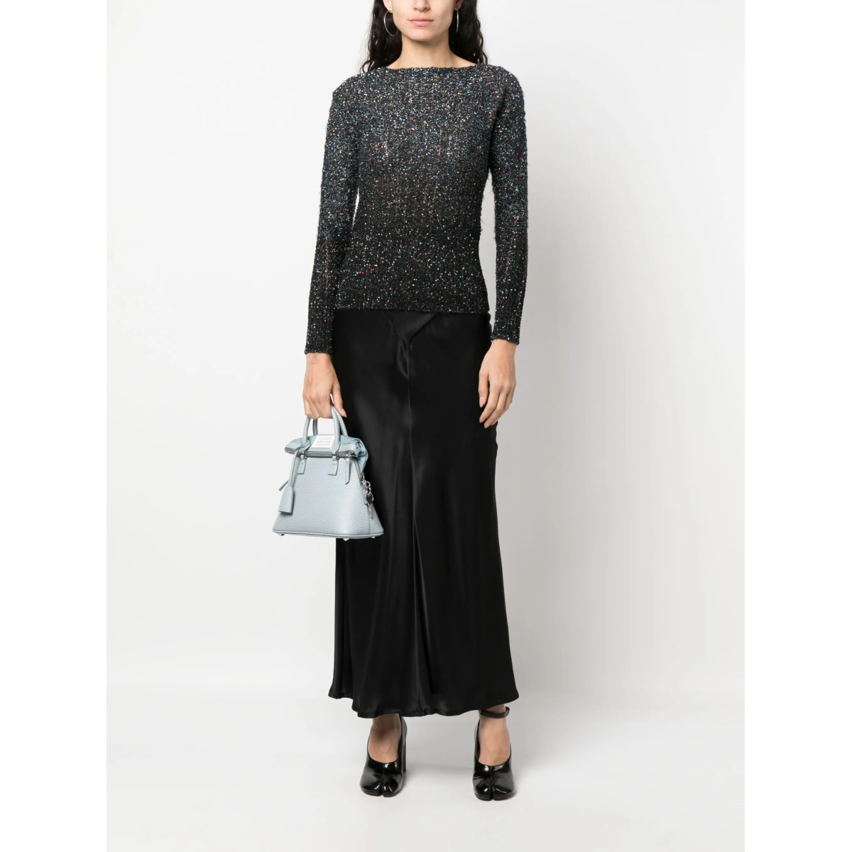 sequin-embellished knitted jumper - Img 2