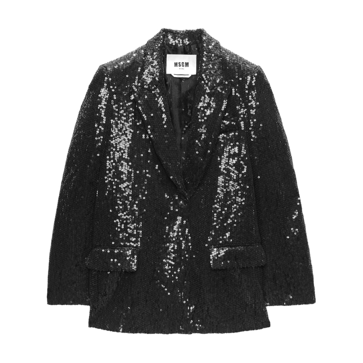 sequin-embellished single-breasted blazer