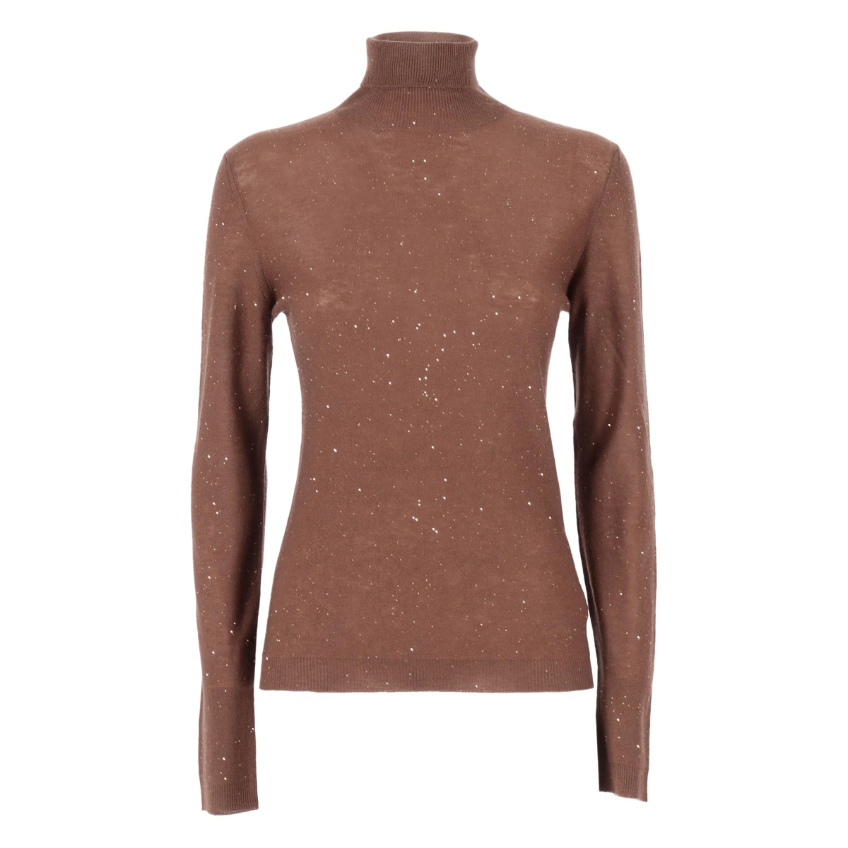 sequin-embellished turtleneck top