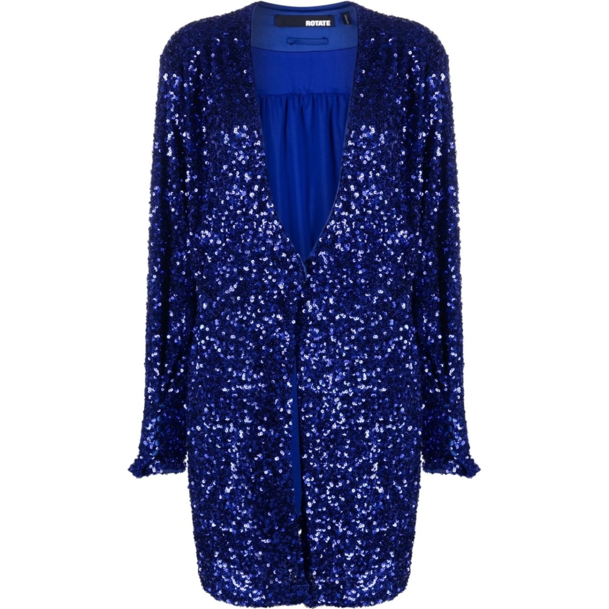 sequin-embellished V-neck wrap dress
