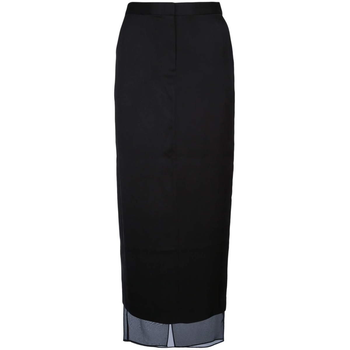 sheer-panel maxi skirt