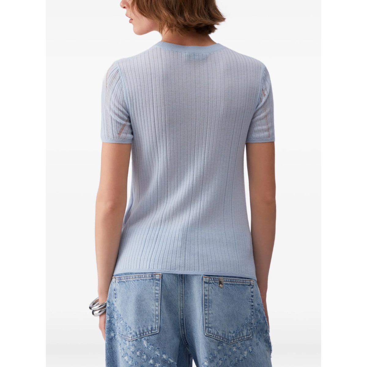 short-sleeve round-neck top - Img 4