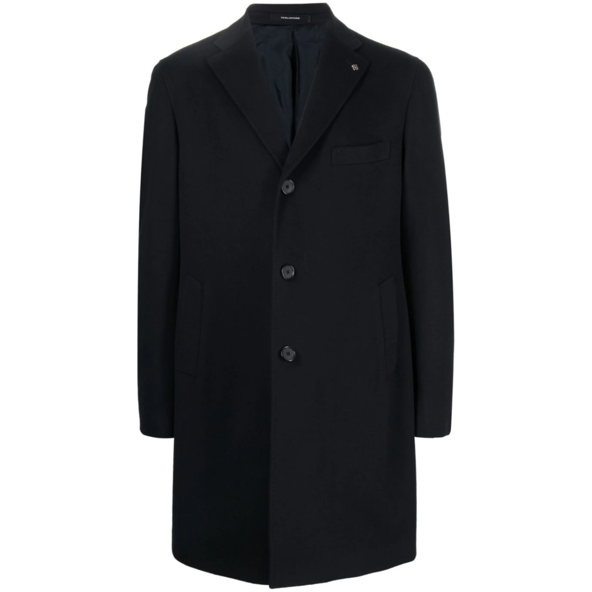 single-breasted tailored coat