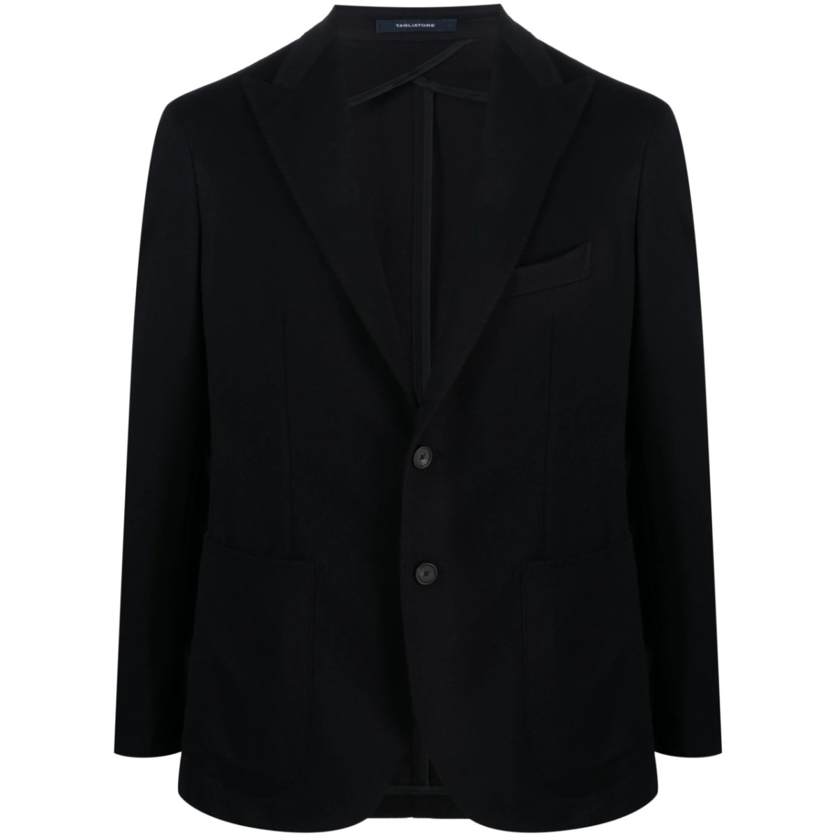 single-breasted virgin wool-blend blazer