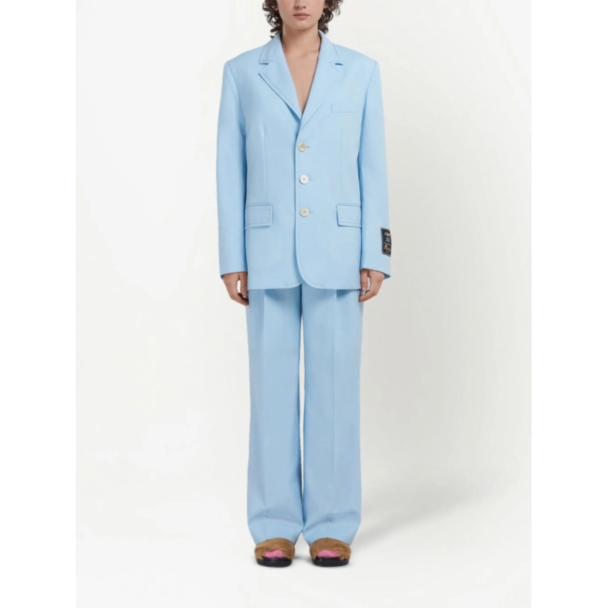 single-breasted wool blazer - Img 3
