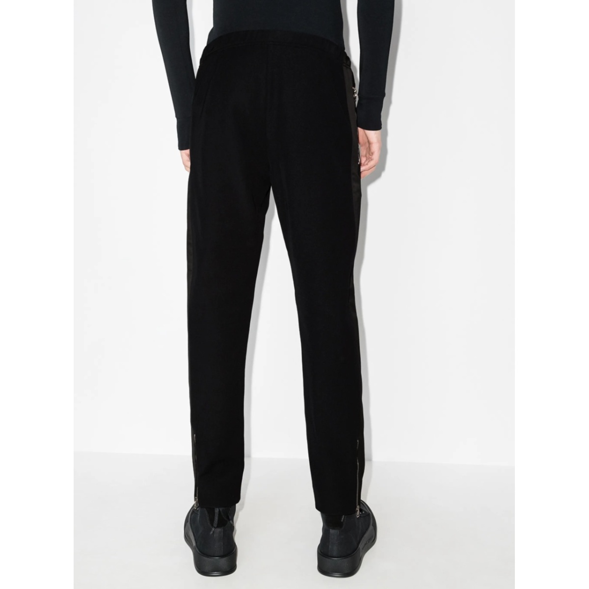 skull-embroidered zip-ankle tack pants - Img 3