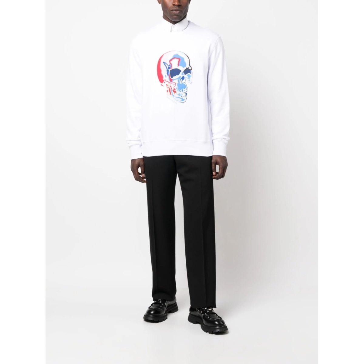 skull-print cotton sweatshirt - Img 2
