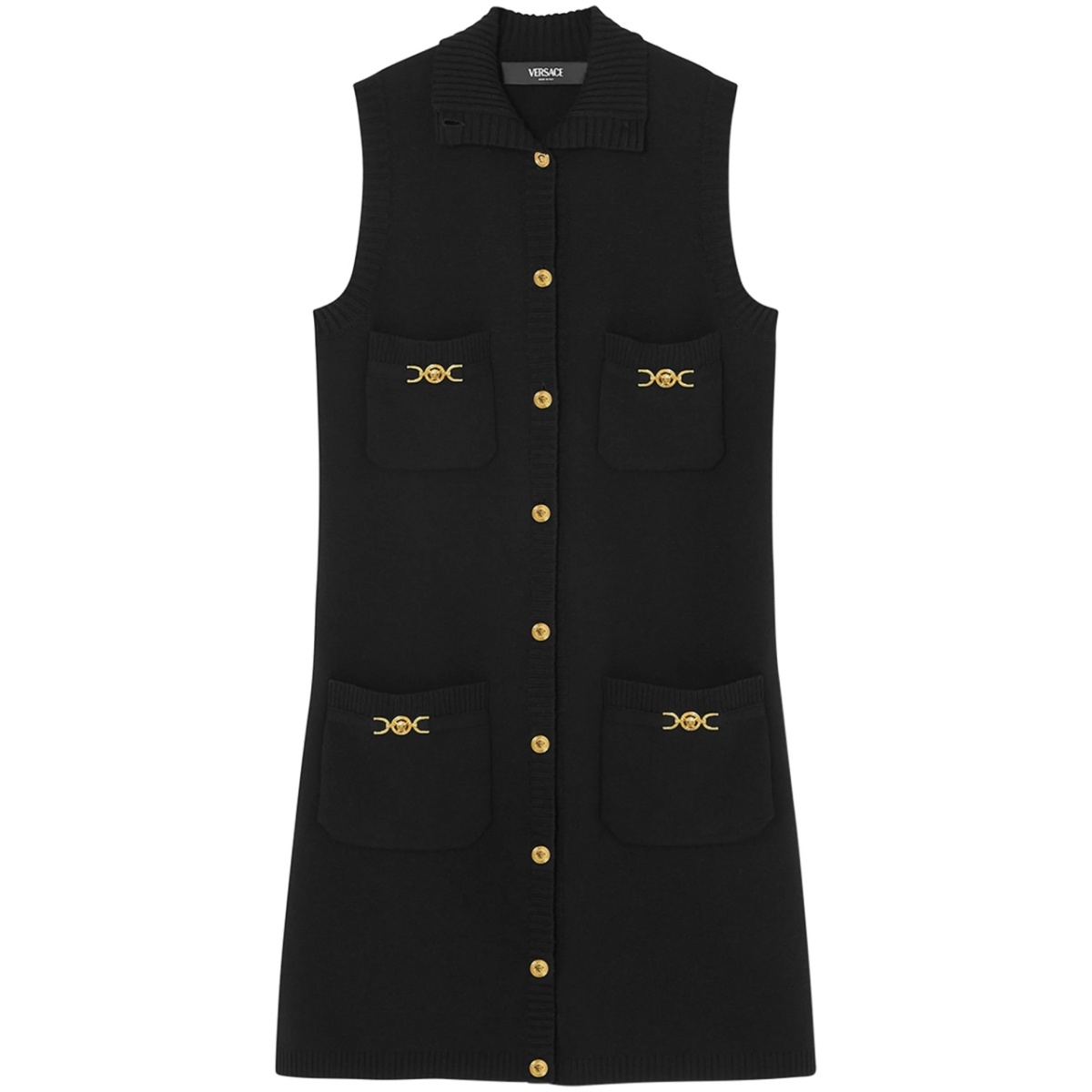 sleeveless knitted minidress