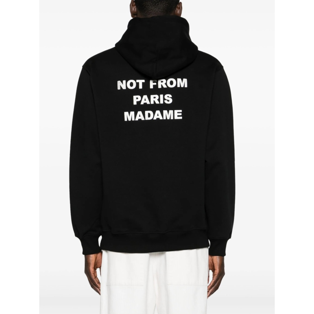 slogan-print cotton hoodie - Img 4