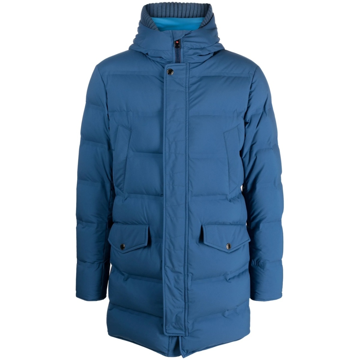 slouch-hood padded-design jacket