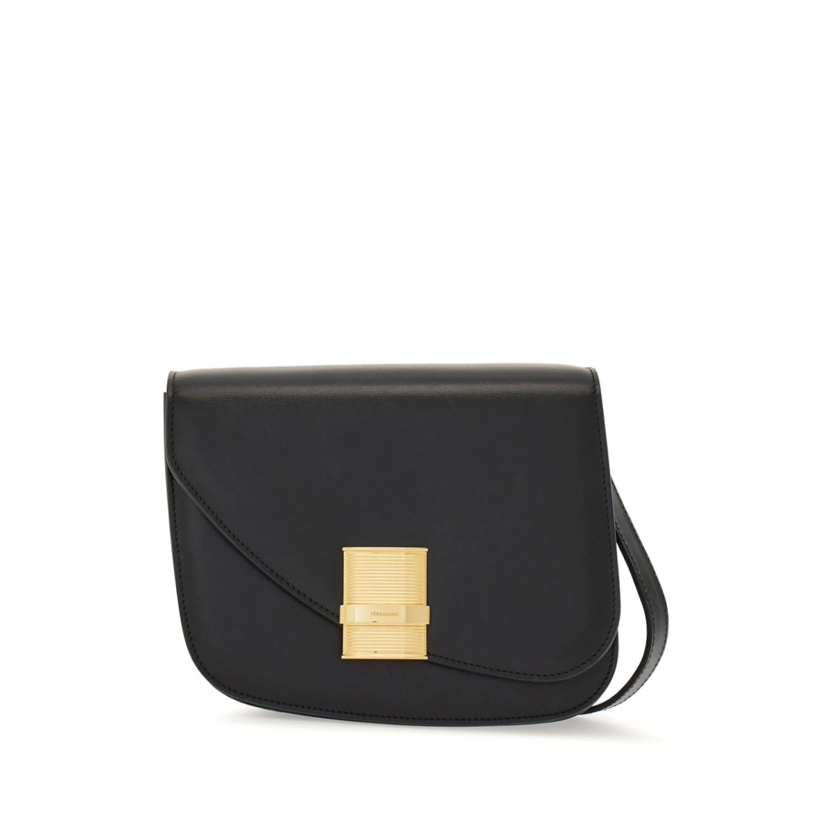small Asymmetric leather crossbody bag