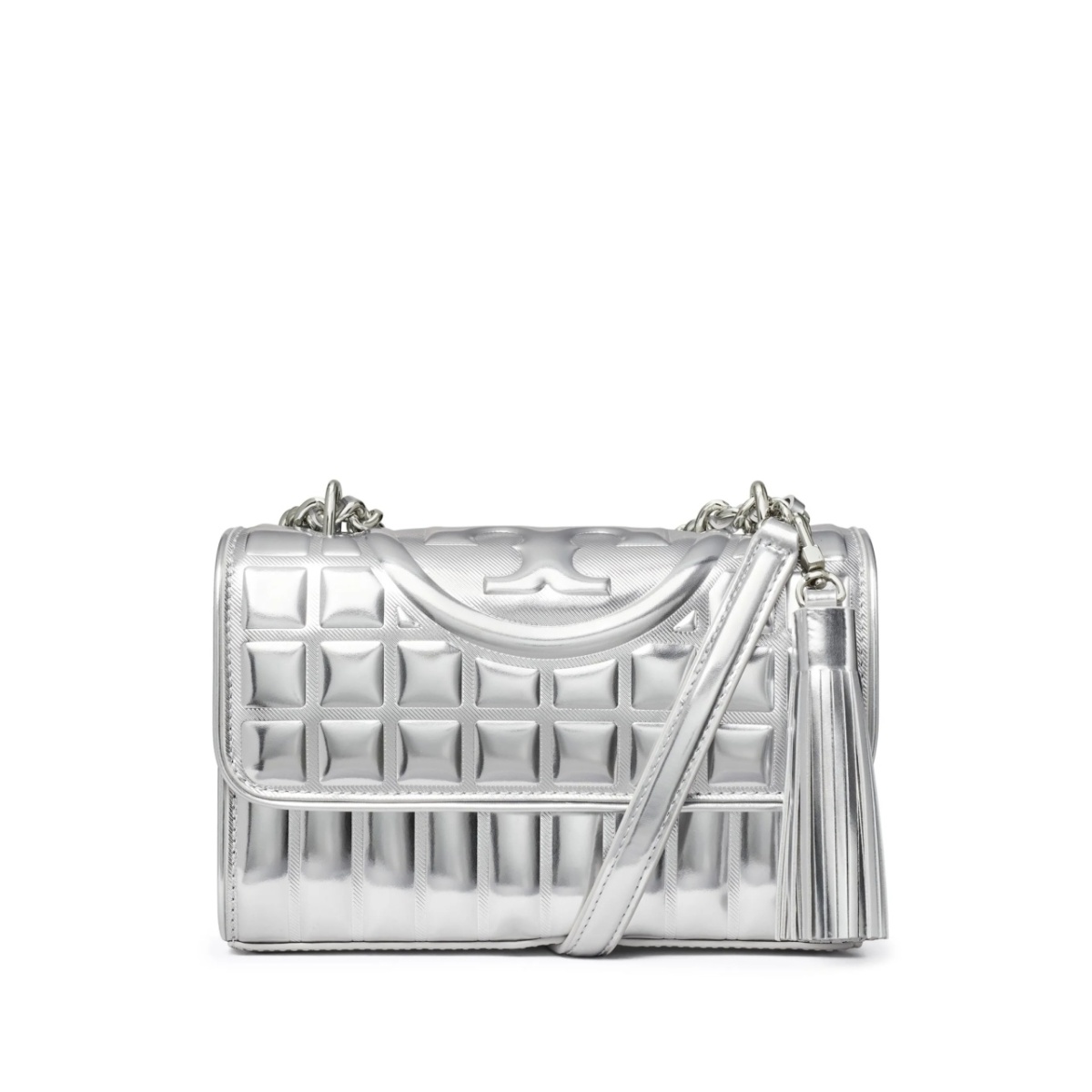small Fleming Metallic quilted convertible shoulder bag
