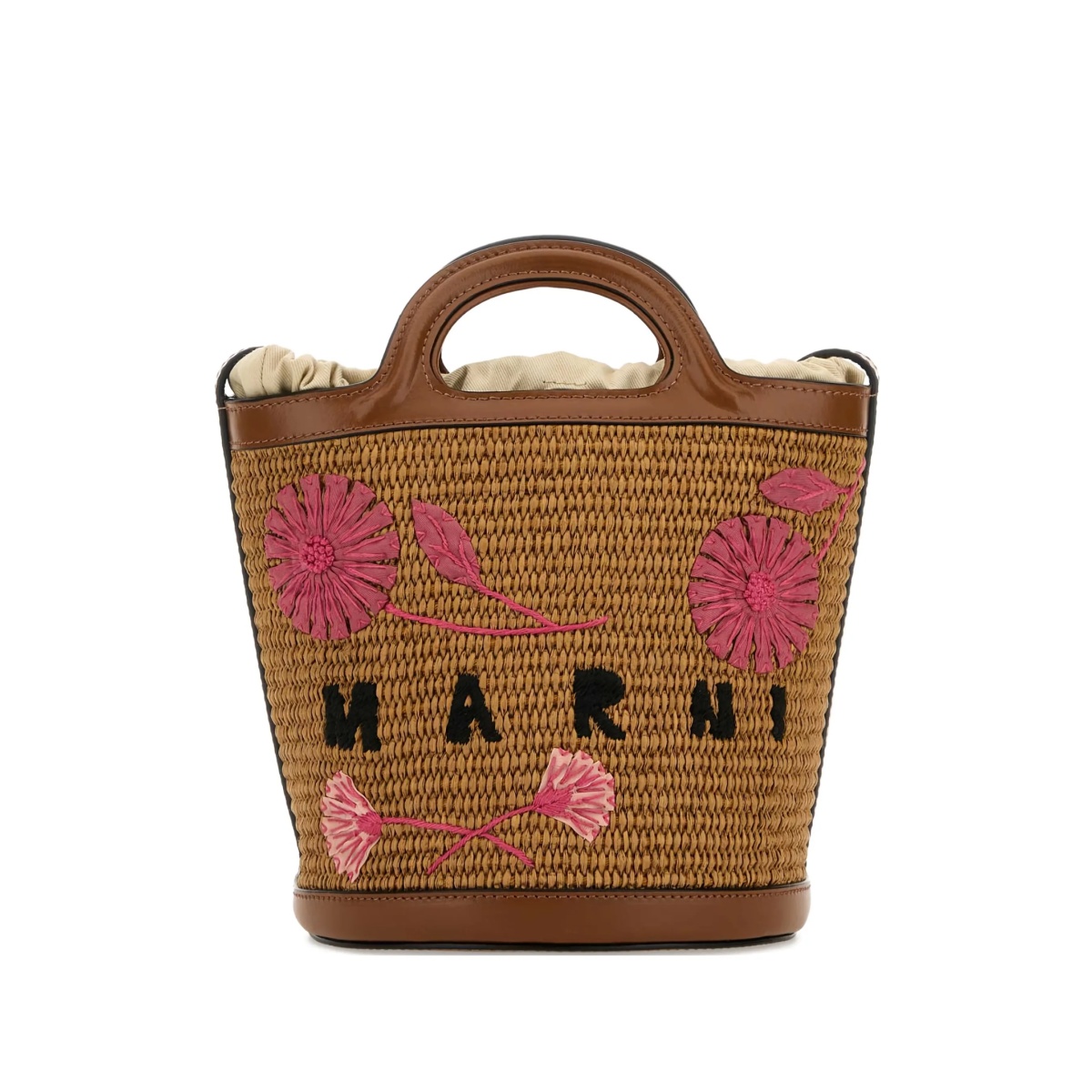 small Tropicalia flower-embroidered bucket bag