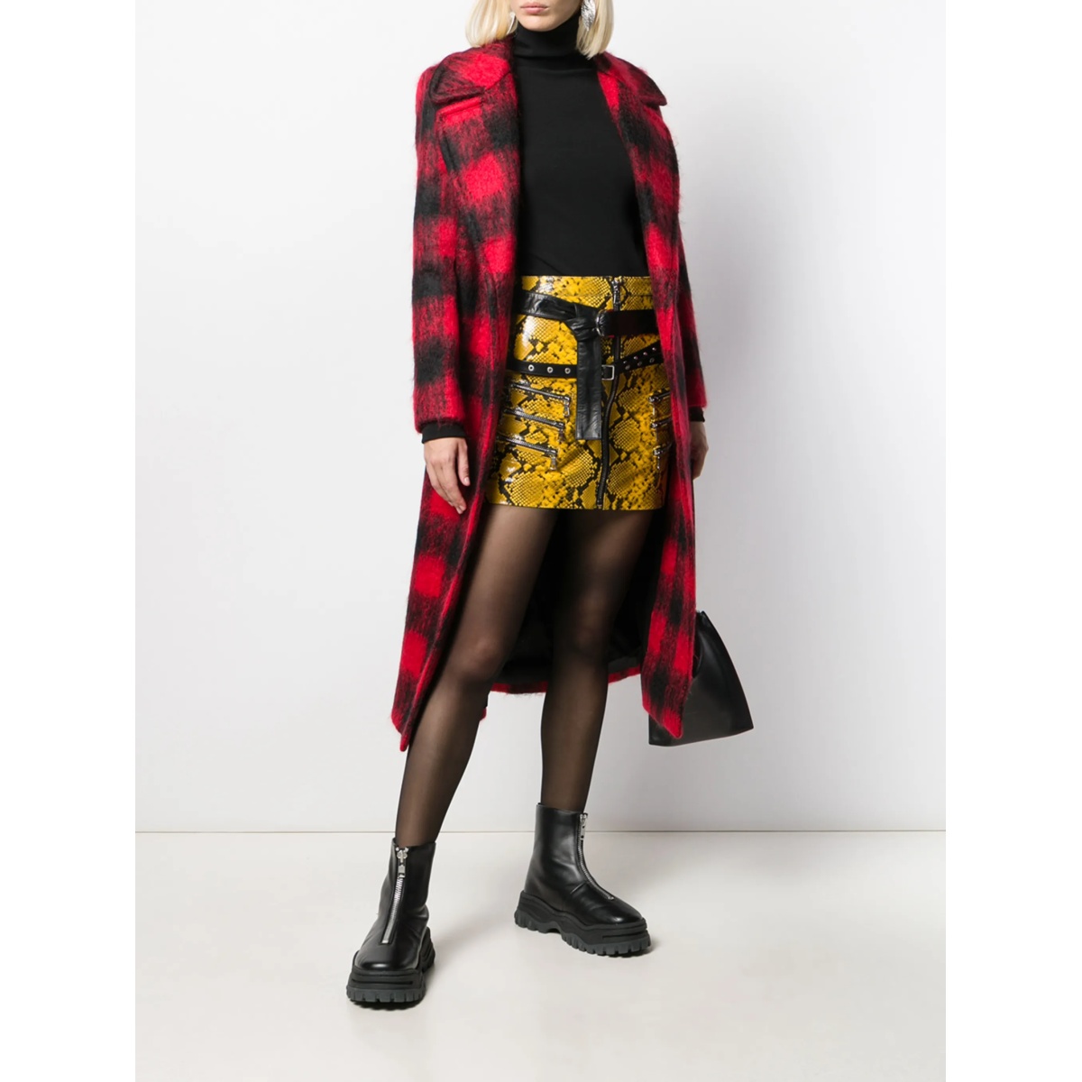 snake-effect mini skirt - Img 2
