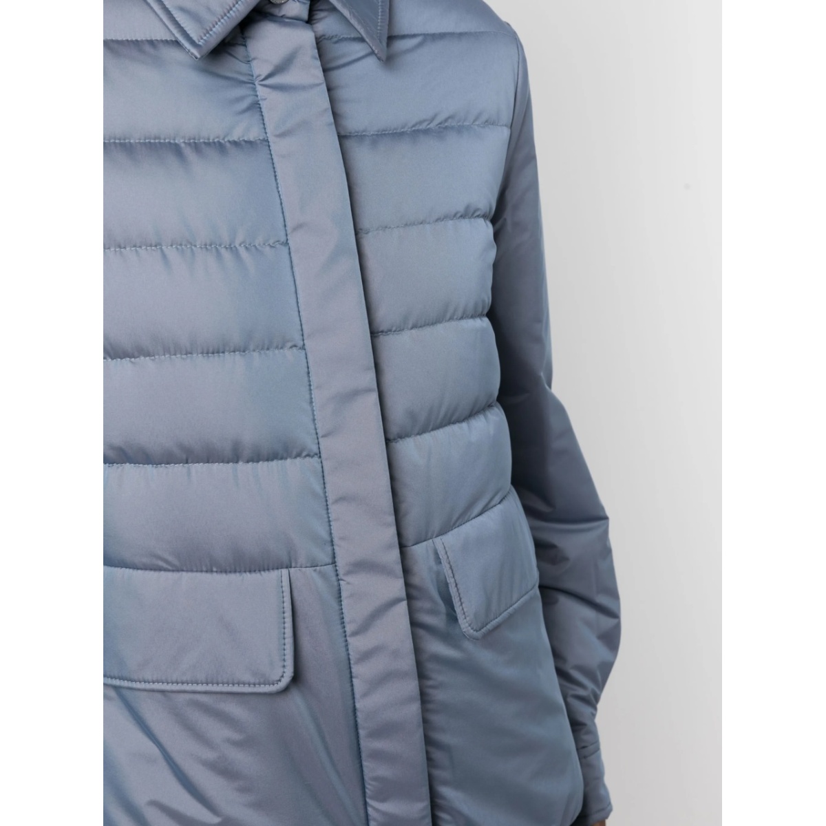 spread-collar quilted puffer jacket - Img 5