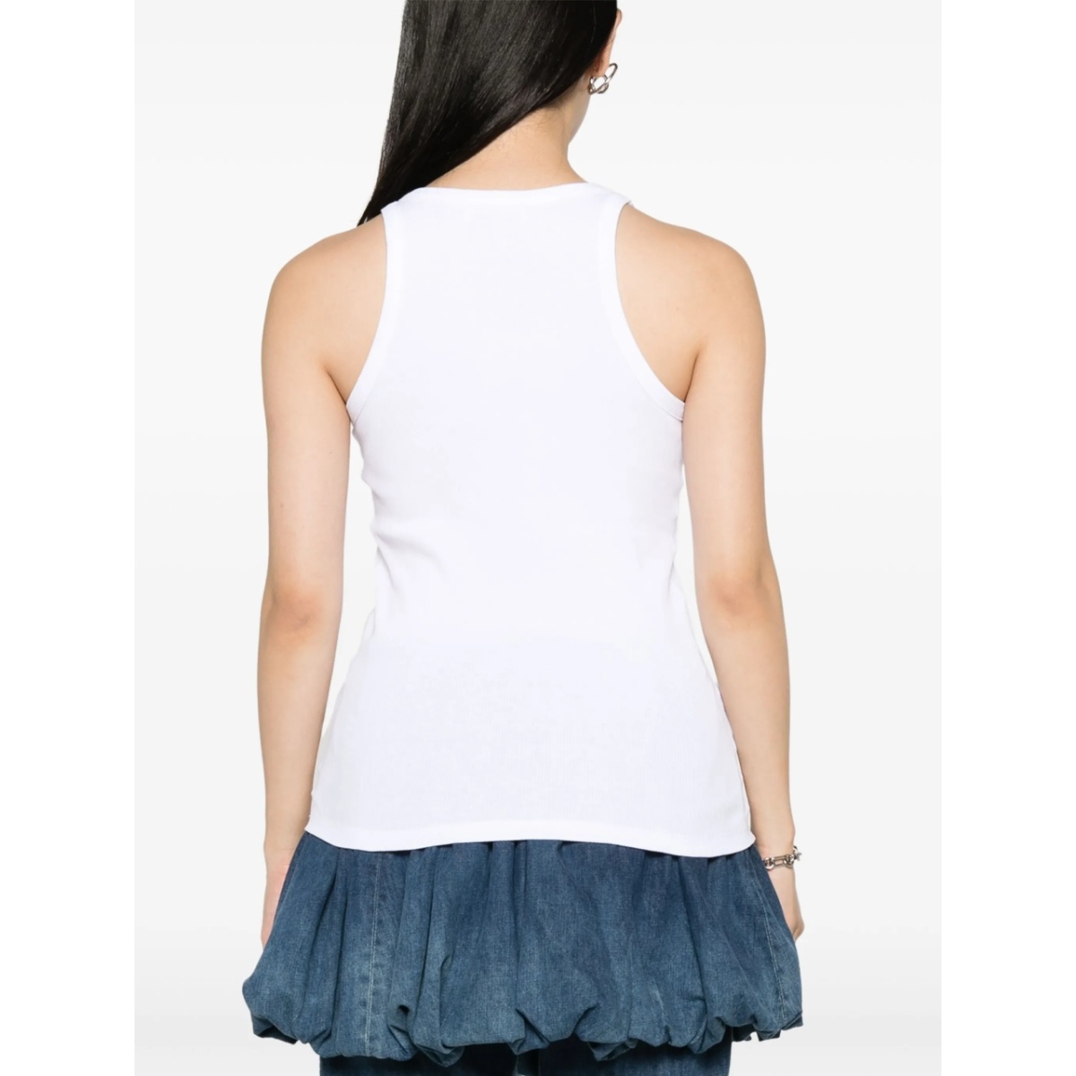 strap-detail ribbed tank top - Img 4