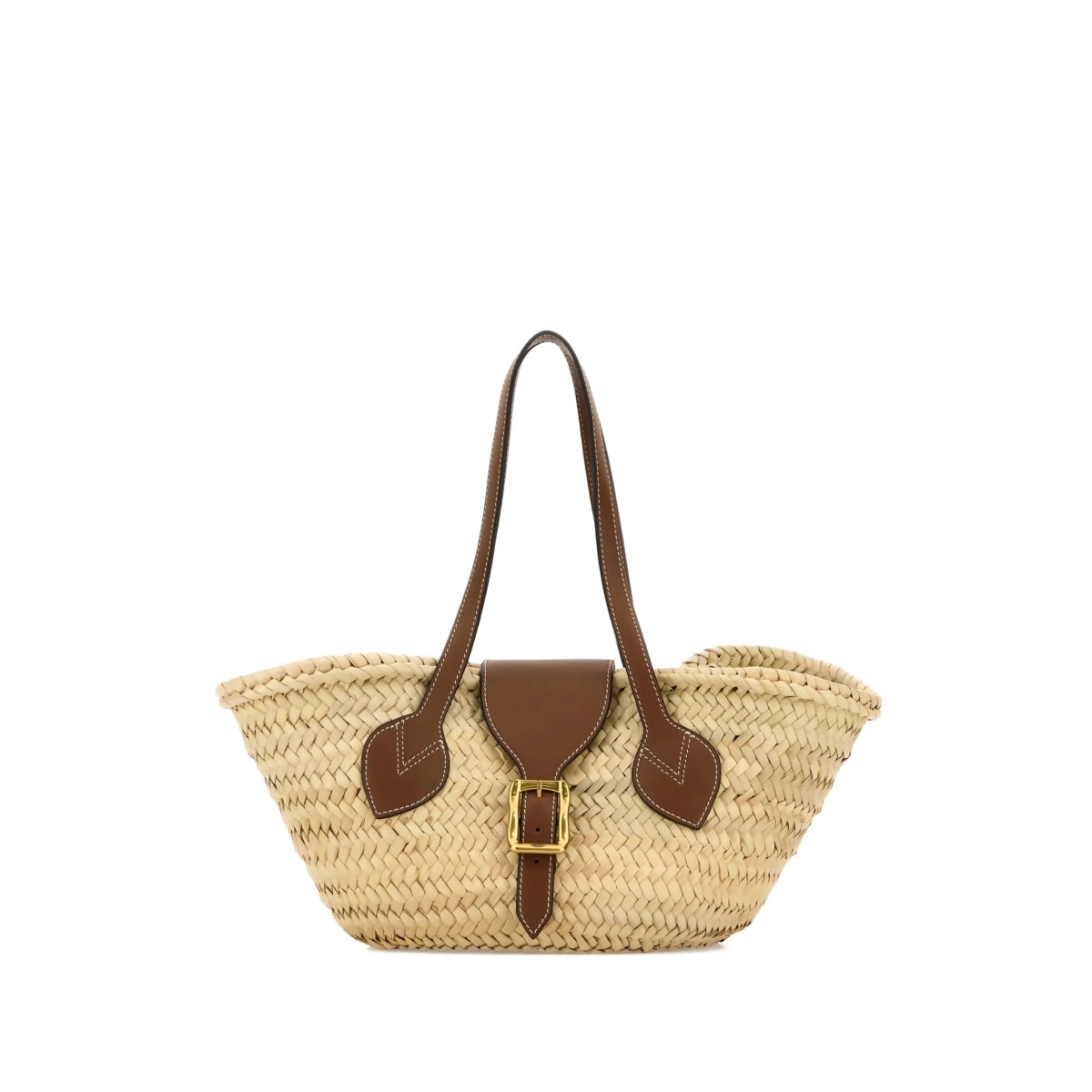 straw buckle shoulder bag