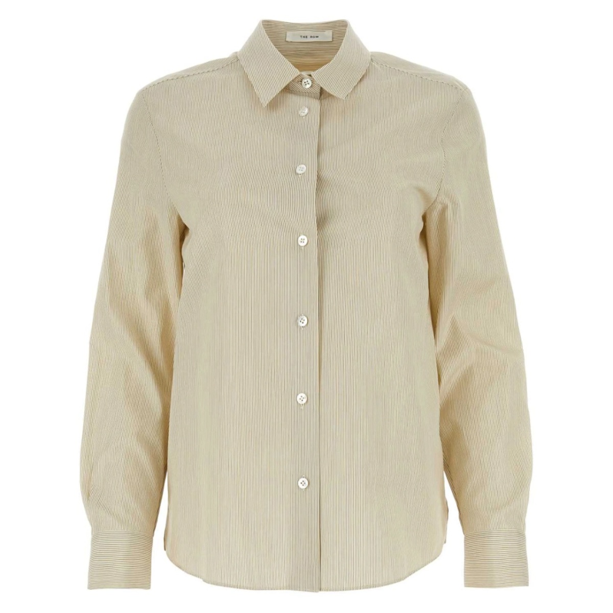 stripe-print shirt