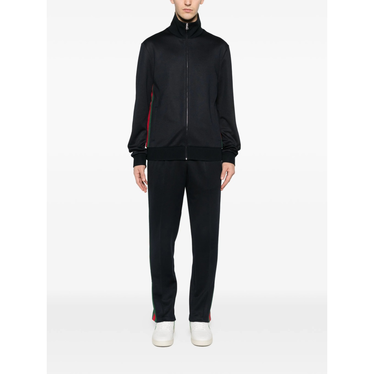 stripe zip-fastening sweatshirt - Img 2