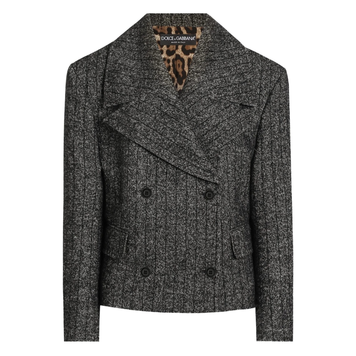 striped double-breasted jacket