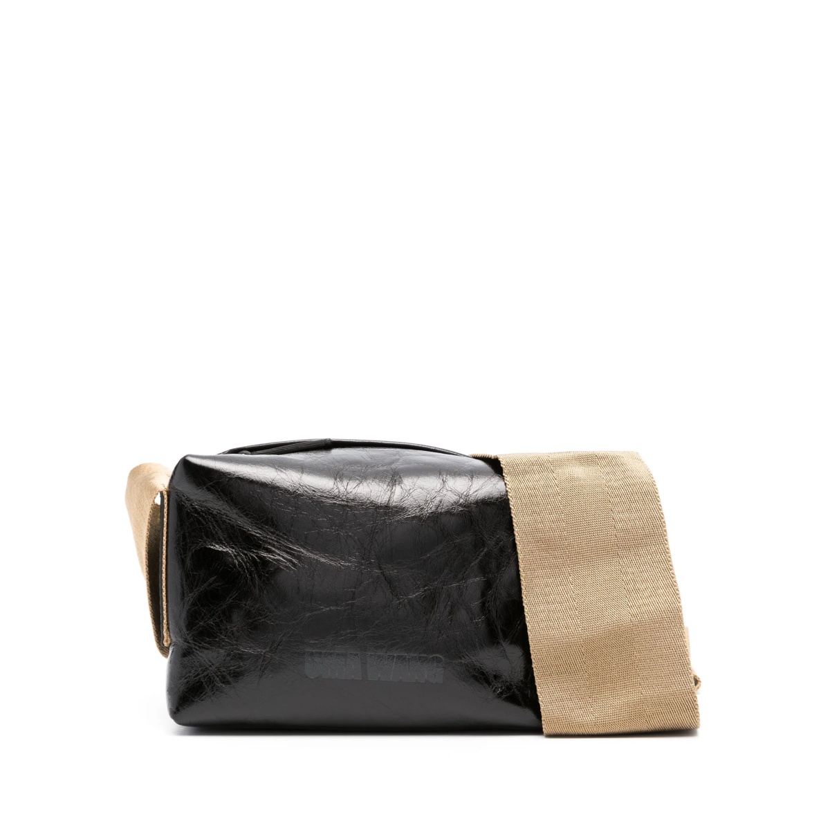 structured cross-body leather bag