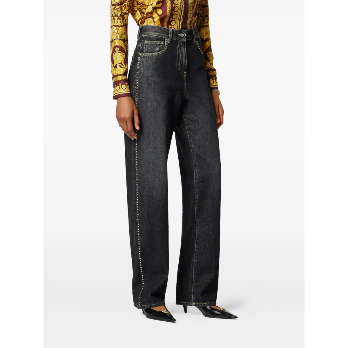 studded denim trousers - Img 3