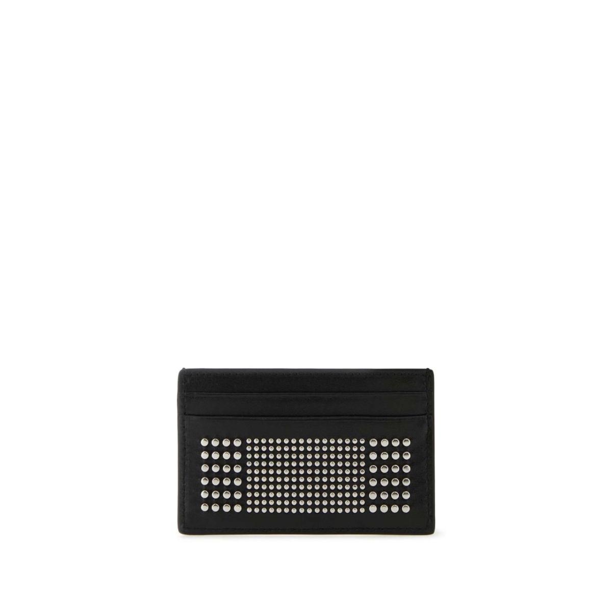 studded leather card holder