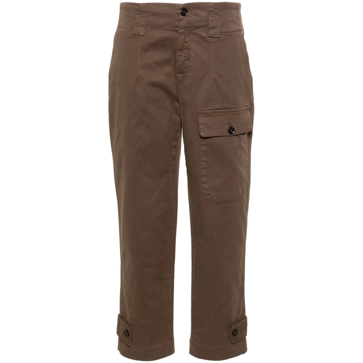 tapered-leg gabardine trousers