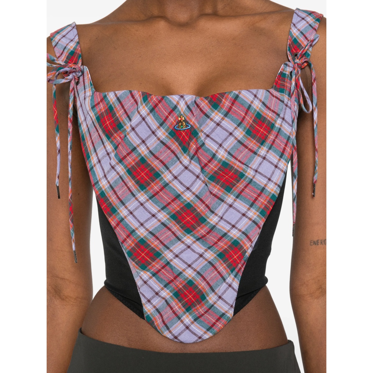 tartan tie corset - Img 5