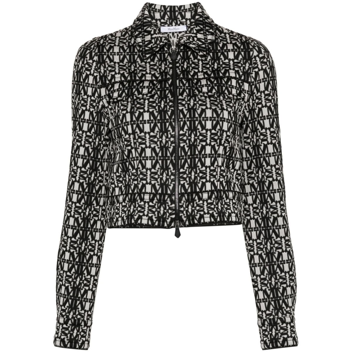 Tony monogram-pattern cropped jacket