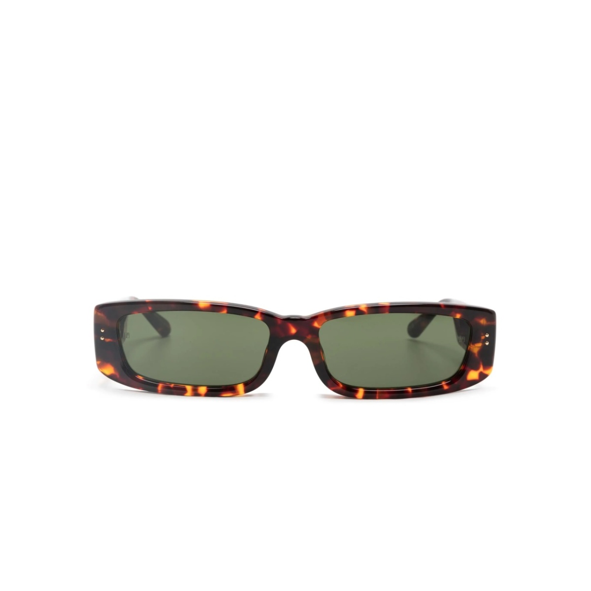 tortoiseshell-effect rectangle-frame sunglasses
