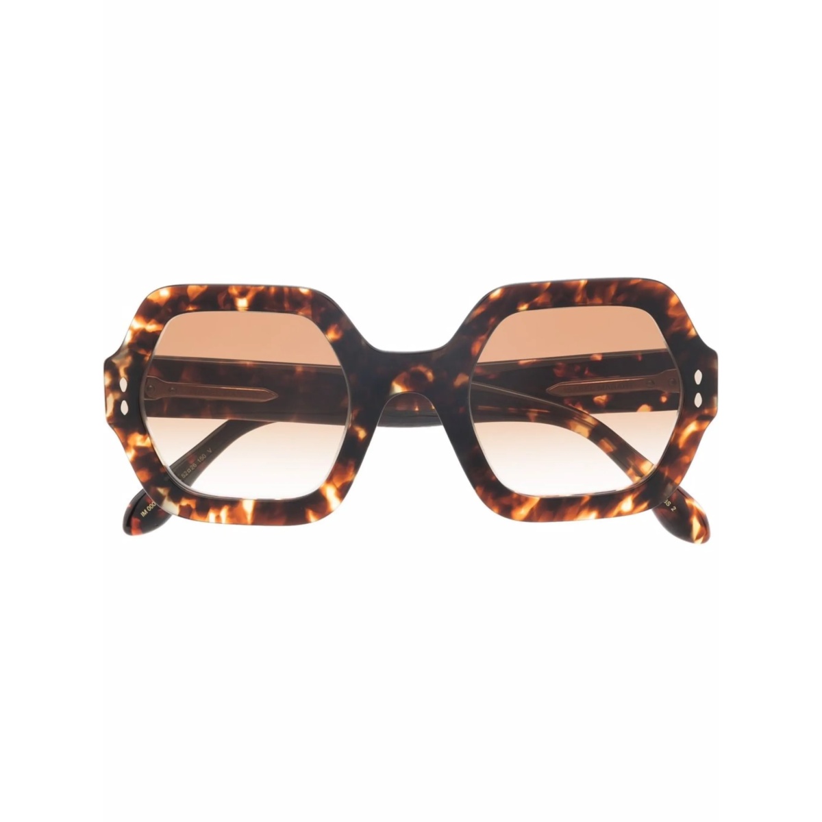tortoiseshell hexagonal-frame sunglasses