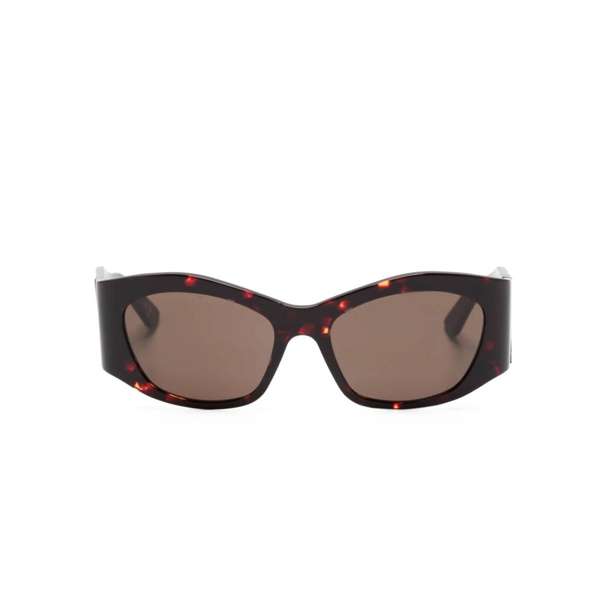 transparent geometric-frame sunglasses