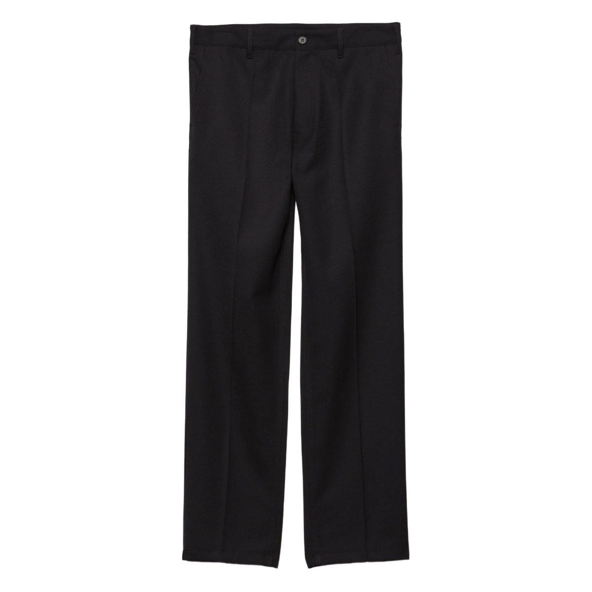 triangle-logo wool trousers