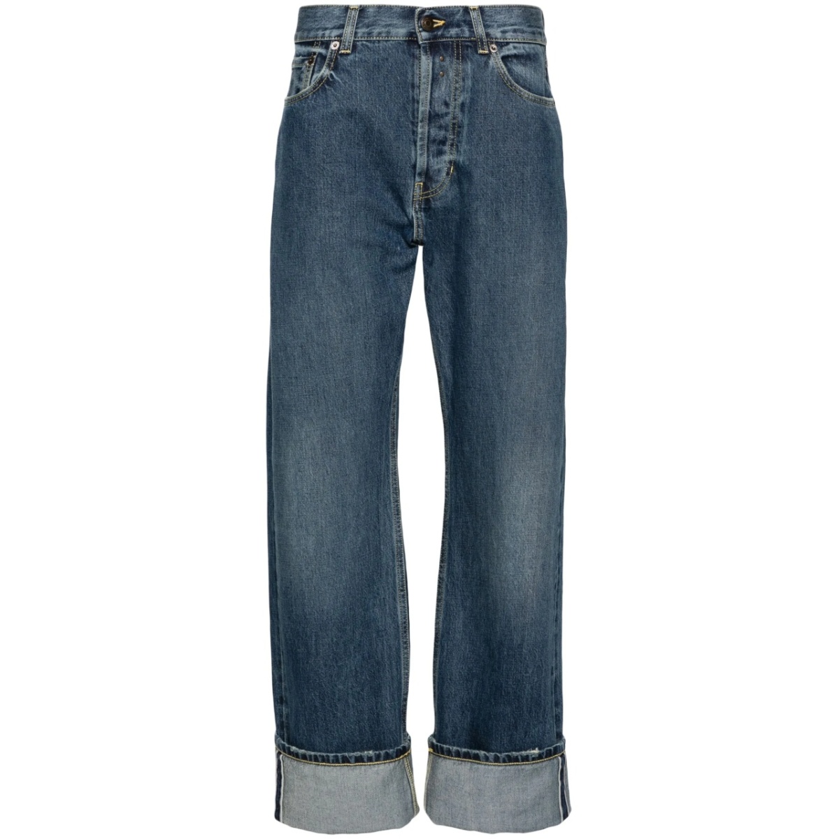 Turn-Up straight-leg jeans