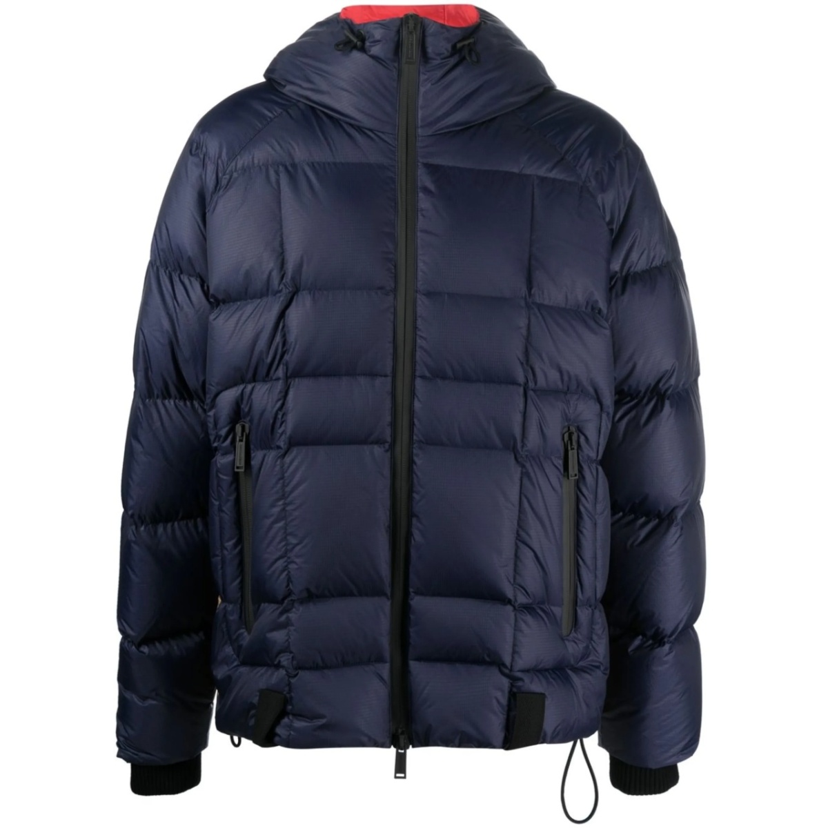 two-tone quilted down jacket