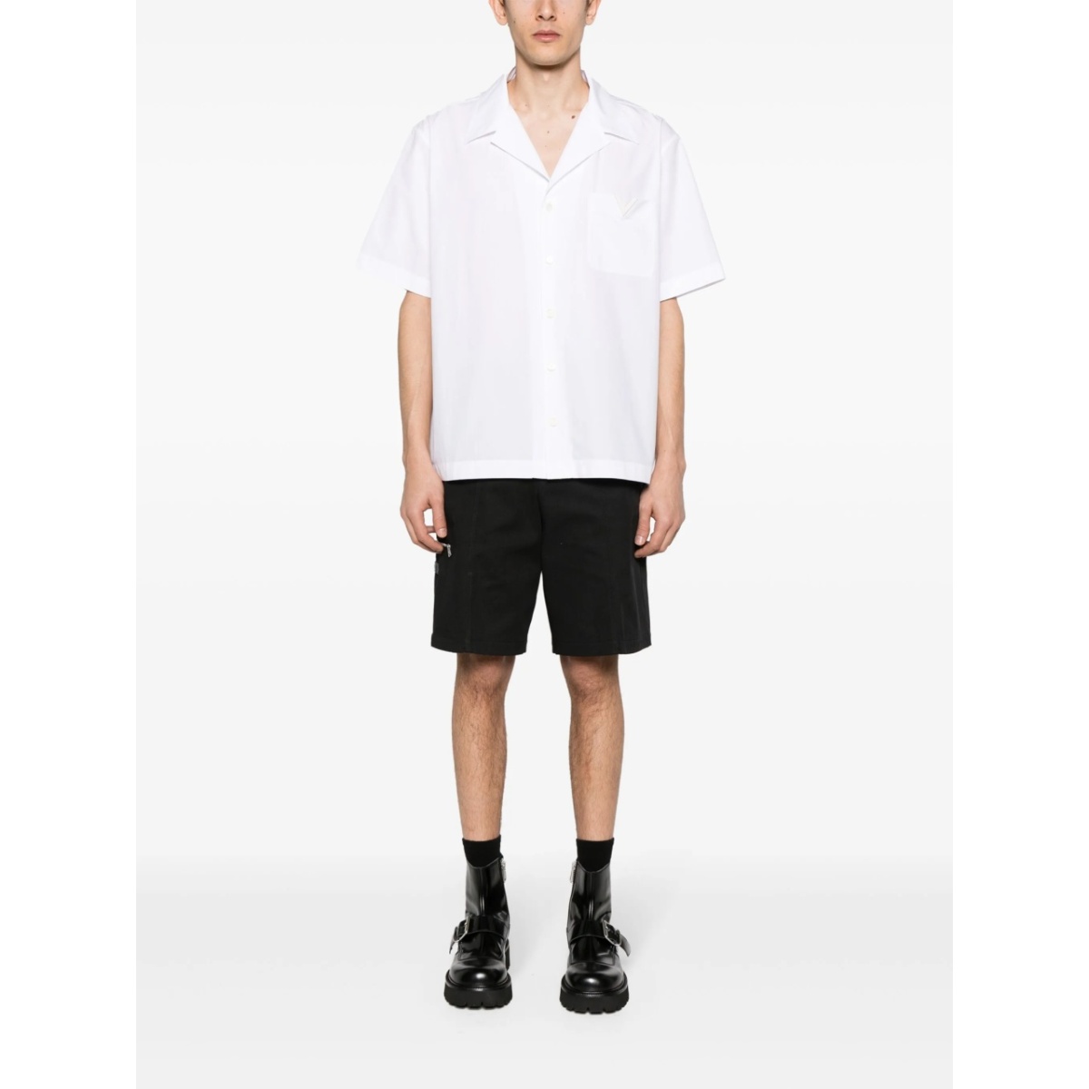 V-logo cotton shirt - Img 2