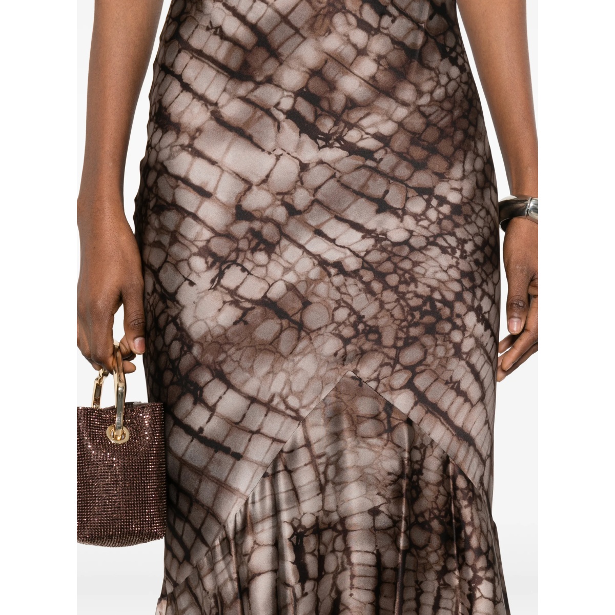 V-neck printed maxi dress - Img 5