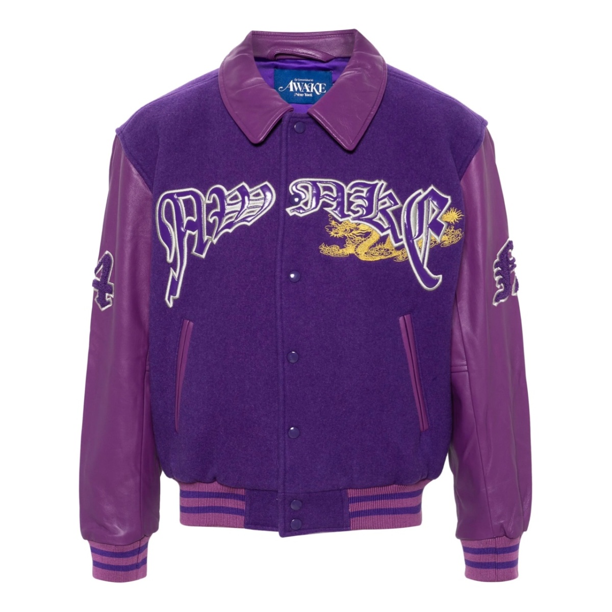 Varsity felted bomber jacket