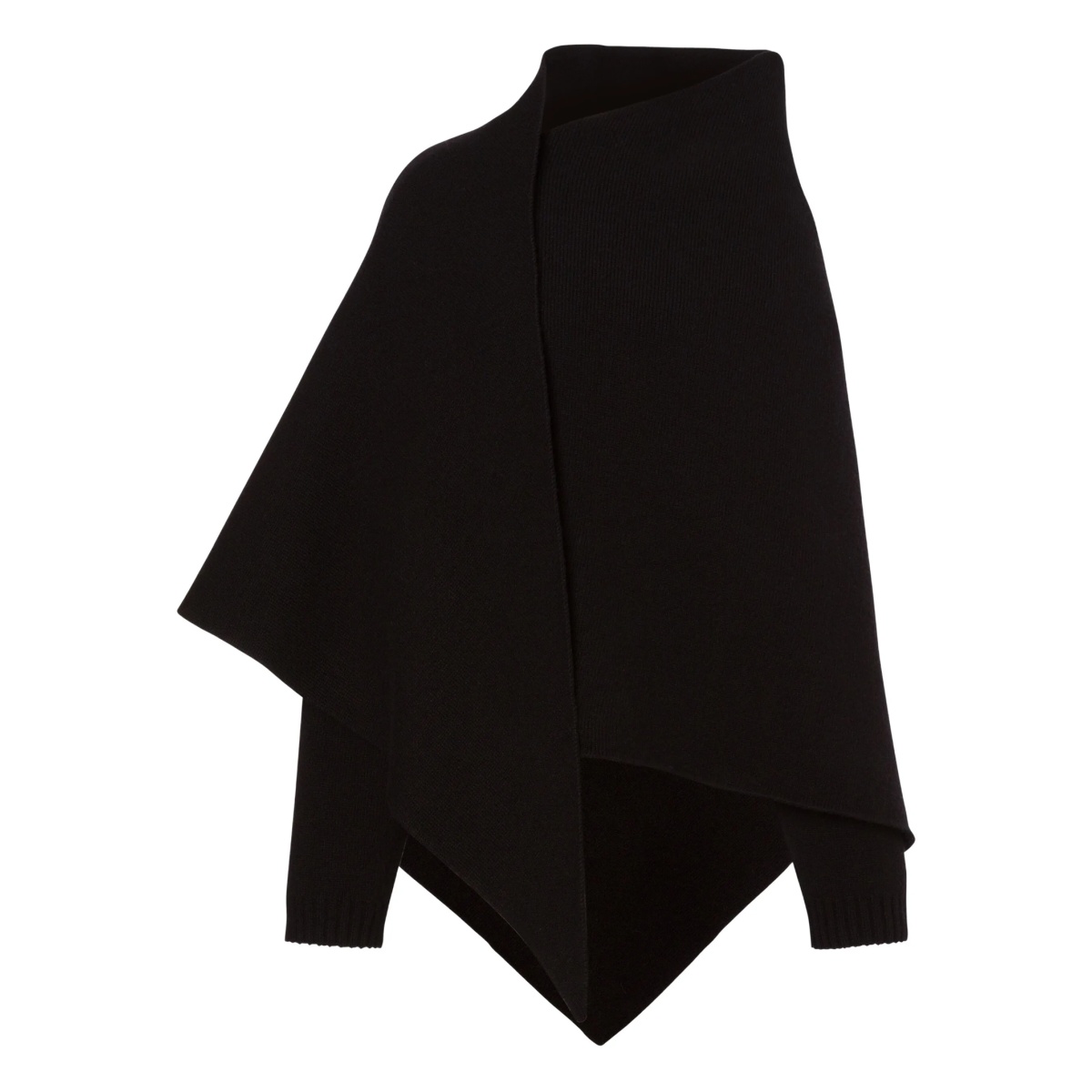 virgin-wool blend poncho